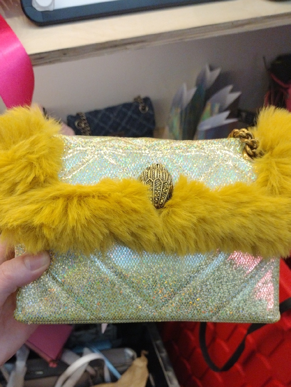 Kurt Geiger Faux Fur Mini Kensington